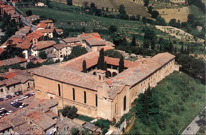 GOZZOLI, Benozzo View of the Church of Sant'Agostino sdg